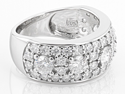 Pre-Owned MOISSANITE FIRE(R) 2.41CTW DEW ROUND PLATINEVE(R) RING - Size 7