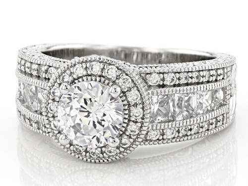 Pre-Owned Vanna K™ For Bella Luce® 3.71ctw Vanna K Cut White Diamond Simulant Platineve™ Ring (2.24c - Size 10