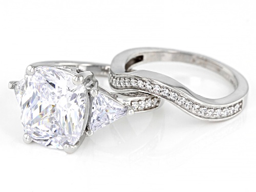 Pre-Owned Charles Winston for Bella Luce® 11.38ctw Diamond Simulant Platinum Over Silver 