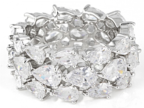 Pre-Owned Charles Winston For Bella Luce ® Rhodium Over Sterling Silver Eternity Band Ring - Size 12