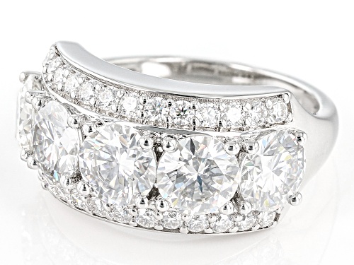 Pre-Owned MOISSANITE FIRE(R) 4.78CTW DEW ROUND PLATINEVE(R) RING - Size 6
