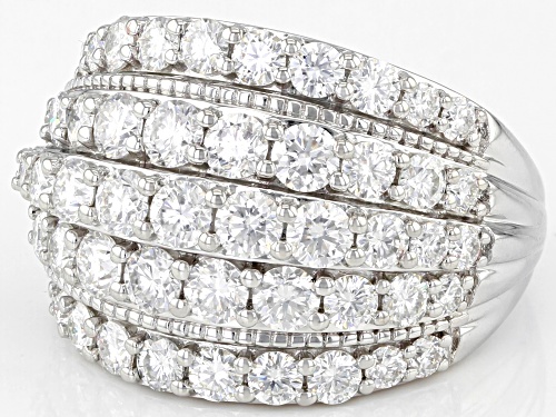 Pre-Owned MOISSANITE FIRE(R) 3.10CTW DEW ROUND PLATINEVE(R) RING - Size 5