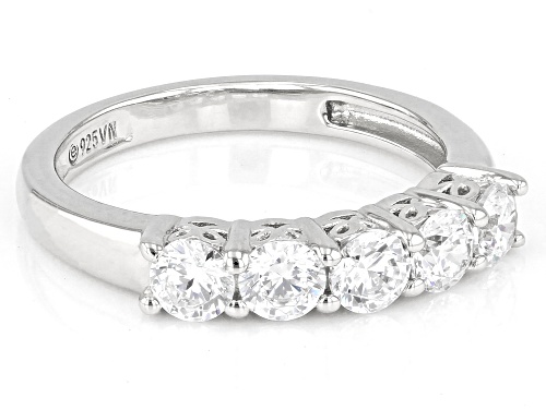 Pre-Owned Bella Luce® 1.25ctw White Diamond Simulant Platinum Over Sterling Silver Ring (0.75 DEW) - Size 7
