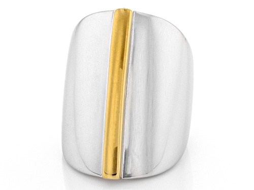Pre-Owned Sterling Silver & 18k Yellow Gold Over Sterling Silver Graduated Ring - Size 5