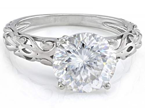 Pre-Owned MOISSANITE FIRE(R) 4.13CT DEW ROUND INFERNO CUT(TM) PLATINEVE(R) RING - Size 11