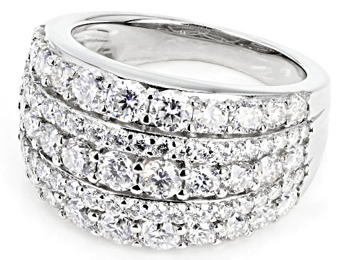 Pre-Owned MOISSANITE FIRE(R) 2.92CTW DEW ROUND PLATINVE(R) RING - Size 6