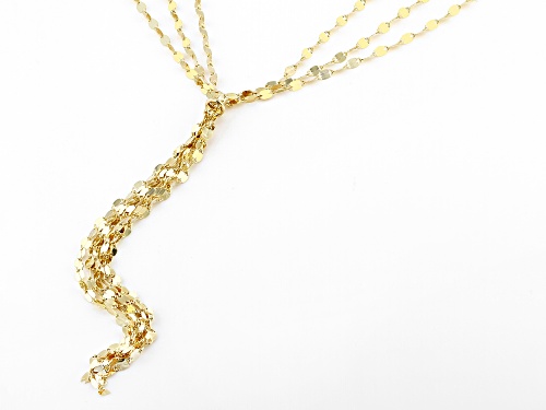 Pre-Owned 10k Yellow Gold Scarf Tassel 20 Inch Necklace - Size 20