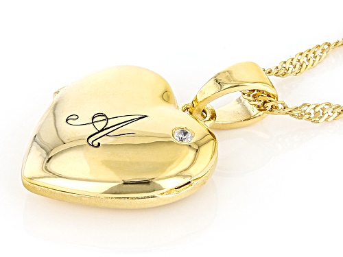 Pre-Owned 0.02ct Zircon 18k Yellow Gold Over Silver 