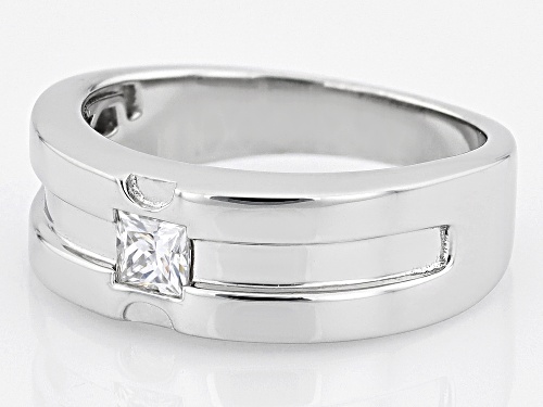 Pre-Owned MOISSANITE FIRE(R) .37CTW DEW PRINCESS CUT PLATINEVE(R) MENS RING - Size 12