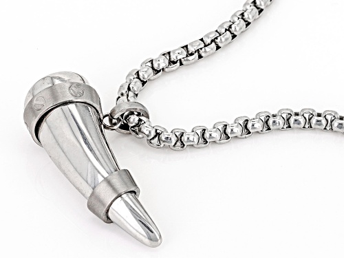 Pre-Owned Artisan Collection of Ireland™ Stainless Steel Viking Horn Pendant With Chain
