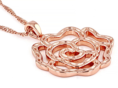 Pre-Owned Timna Jewelry Collection™ Copper Flower Shape Pendant With Chain