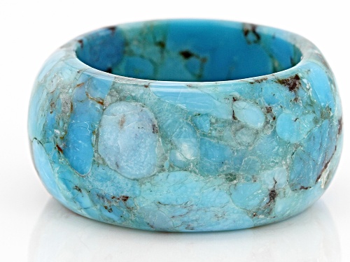 Pre-Owned Southwest Style By JTV™ Blue Turquoise Eternity Band Ring - Size 13