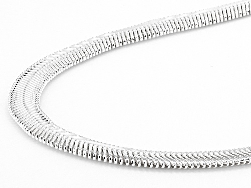 Pre-Owned Sterling Silver 6mm Flat Snake 20 Inch Chain. - Size 20
