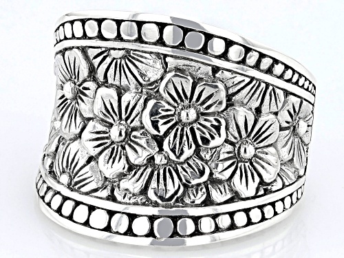 Pre-Owned Artisan Collection of Bali™ Sterling Silver Floral Ring - Size 8