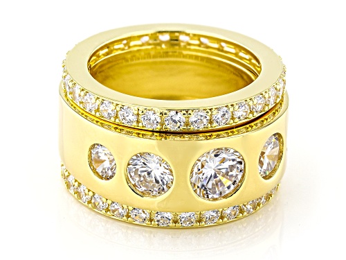 Pre-Owned Bella Luce® 7.29ctw White Diamond Simulant Eterno™ Yellow Ring Set(4.41ctw DEW) - Size 6