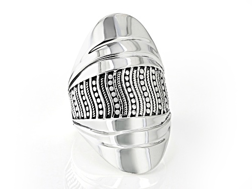 Pre-Owned Artisan Collection of Bali™ Jawan Bead Sterling Silver Polished Ring - Size 11