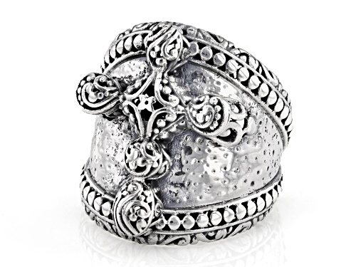Pre-Owned Artisan Collection of Bali™ Sterling Silver Statement Cross Ring - Size 6