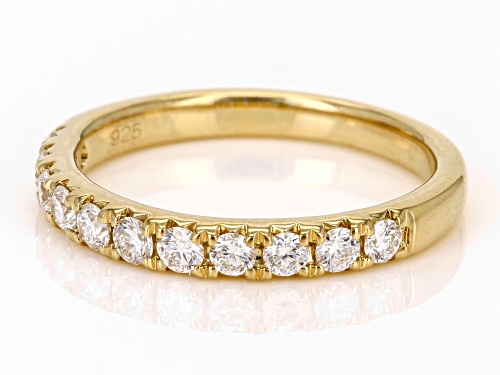 Pre-Owned Prazana® Lab-Grown Diamonds 0.50ctw Lab-Grown Diamond 14K Yellow Gold Over Sterling Silver - Size 8