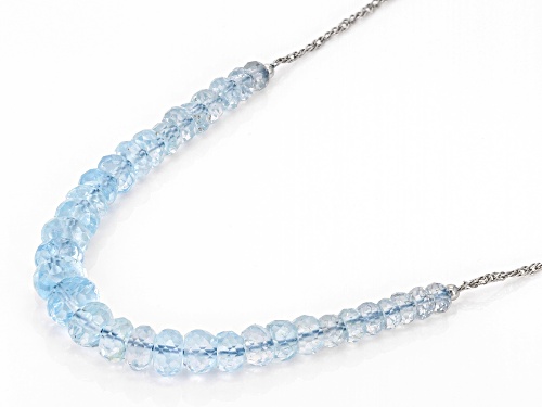 Pre-Owned 4-6mm Rondelle Glacier Topaz™ Rhodium Over Sterling Silver Necklace - Size 22