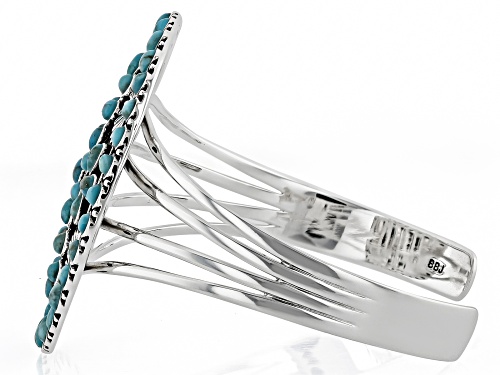 Pre-Owned Southwest Style by JTV™ Blue Turquoise Sterling Silver Cuff Bracelet