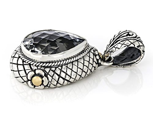 Pre-Owned Artisan Collection of Bali™ 8.24ct White Topaz Sterling Silver with 18K Gold Accents Penda
