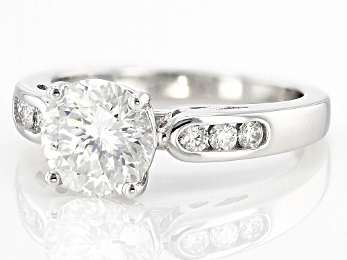 Pre-Owned MOISSANITE FIRE® 2.35CTW DEW INFERNO CUT™  AND ROUND BRILLANT PLATINEVE® RING - Size 10