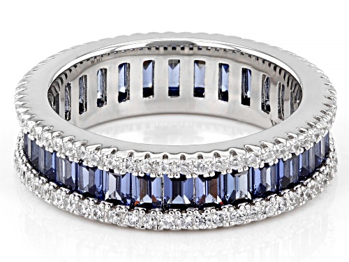Pre-Owned Charles Winston For Bella Luce ® 4.74ctw Tanzanite And  Diamond Simulants Rhodium Over Sil - Size 8