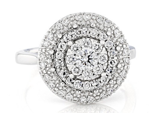 Pre-Owned Prazana® Lab-Grown Diamonds 0.75ctw White Diamond Rhodium Over Sterling Silver Ring, G SI - Size 10