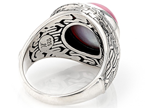Pre-Owned Artisan Collection of Bali™ 10.5-11.5mm Cultured Pink Mabe Pearl Sterling Silver Ring - Size 9