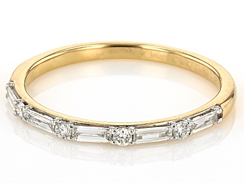 Pre-Owned Prazana® Lab-Grown Diamonds 0.27ctw White Diamond 14k Yellow Gold Over Silver Ring, H SI1 - Size 7