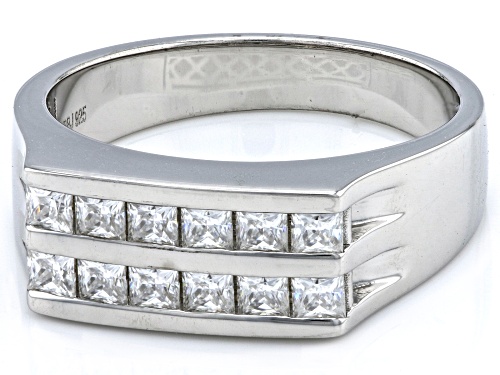 Pre-Owned MOISSANITE FIRE(R) 1.20CTW DEW PRINCESS C UTPLATINEVE(R) MENS RING - Size 9