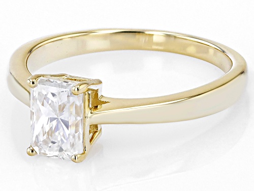 Pre-Owned MOISSANITE FIRE(R) 1.20CT DEW RADIANT CUT 14K YELLOW GOLD RING - Size 7