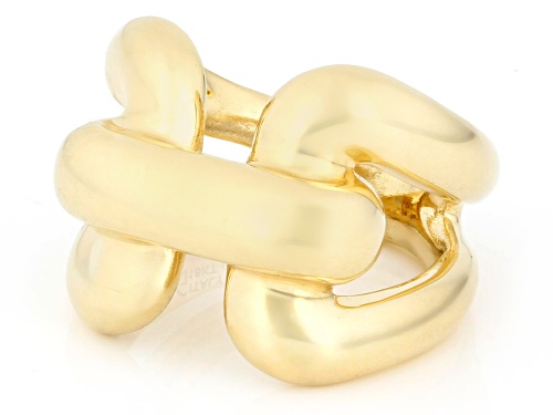 Pre-Owned Moda Al Massimo™ 18k Yellow Gold Over Bronze Designer Link Ring - Size 7