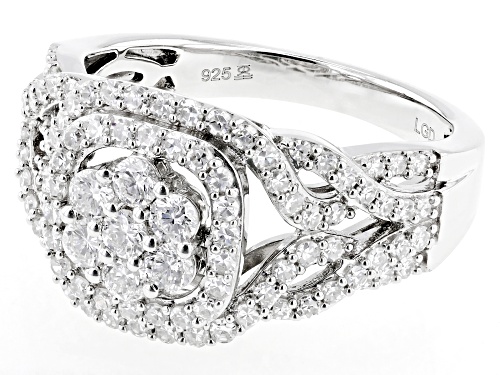 Pre-Owned Prazana® Lab-Grown Diamonds 1.00ctw White Lab-Grown Diamond Rhodium Over Sterling Silver R - Size 7