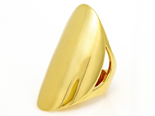 Pre-Owned 18k Yellow Over Sterling Silver Statement Ring - Size 6