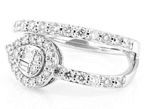 Pre-Owned Prazana® Lab-Grown Diamonds 0.75ctw White Diamond Rhodium Over Sterling Silver Ring, F-G S - Size 7