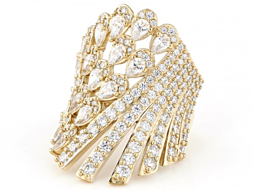 Pre-Owned Bella Luce® 10.91ctw White Diamond Simulant Eterno™ Yellow Ring(6.61ctw DEW) - Size 5