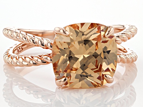 Pre-Owned Bella Luce® 6.45ct Champagne Diamond Simulant Eterno™ Rose Ring(4.60ctw  DEW) - Size 8