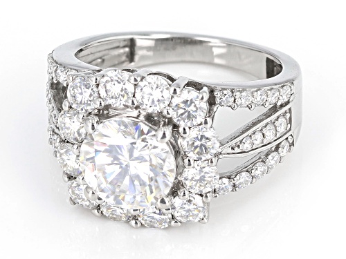 Pre-Owned MOISSANITE FIRE® 3.62CTW DEW ROUND BRILLIANT PLATINEVE® RING - Size 8