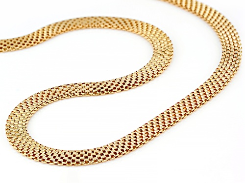 Pre-Owned Moda Al Massimo® 18k Yellow Gold Over Bronze Woven Bead Necklace. Made in Italy. - Size 20