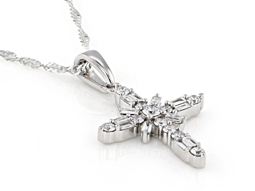Pre-Owned Prazana® Lab-Grown Diamonds 0.60ctw Lab-Grown Diamond Rhodium Over Sterling Silver Pendant