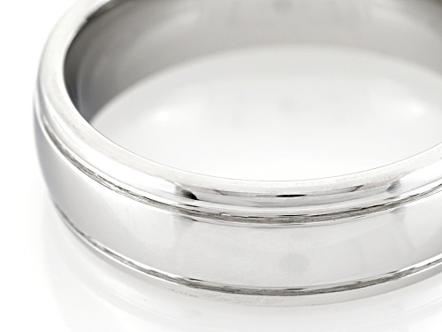 Pre-Owned Cobalt Chrome Ribbed Edge Wedding Band - Size 13
