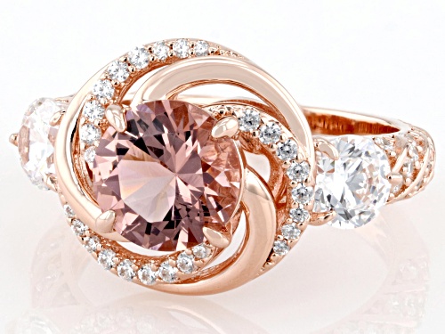 Pre-Owned Bella Luce® Esotica™ 5.24ctw Blush Zircon And White Diamond Simulants Eterno™ Rose Ring - Size 7