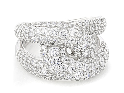 Pre-Owned Vanna K™ For Bella Luce® 4.51ctw White Diamond Simulant Platineve® Ring - Size 9