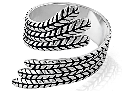 Pre-Owned Southwest Style by JTV™ Sterling Silver Elongated Feather Ring - Size 6