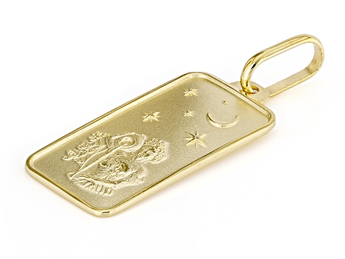 Pre-Owned Stefano Oro® 14k Yellow Gold Aquarius Zodiac Pendant
