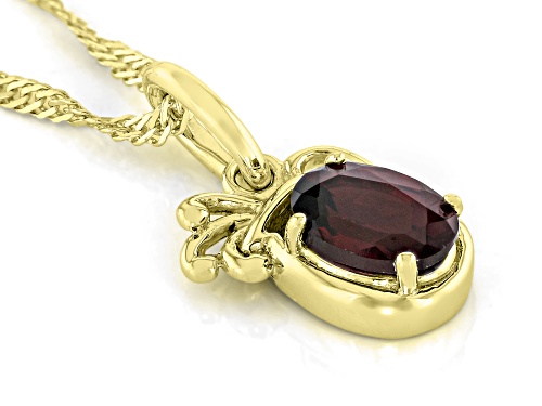 Pre-Owned 0.81ct Vermelho Garnet™ 18k Yellow Gold Over Sterling Silver Aquarius Birthstone Pendant W