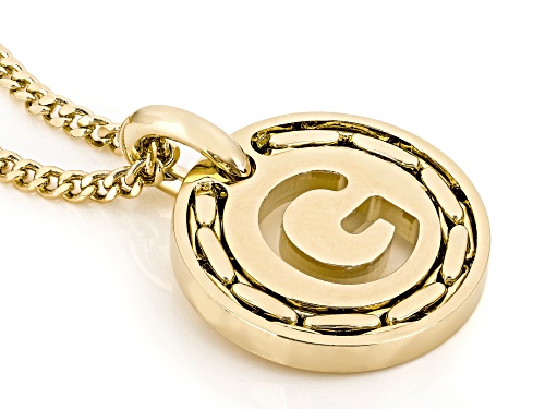 Pre-Owned Moda Al Massimo® 18k Yellow Gold Over Bronze Cardano Initial 