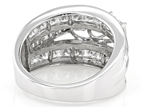 Pre-Owned Prazana® Lab-Grown Diamonds 2.45ctw White Diamond Rhodium Over Sterling Silver Ring, H SI - Size 7