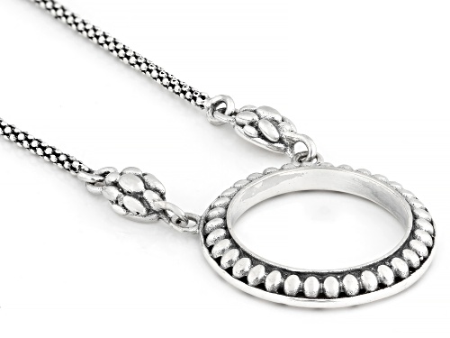 Pre-Owned Artisan Collection of Bali™ Sterling Silver 1.5mm Necklace With 22mm Center Circle - Size 18
